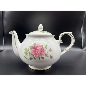 Vintage Duchess Fine Bone China Teapot  Cabbage Rose- Month of June